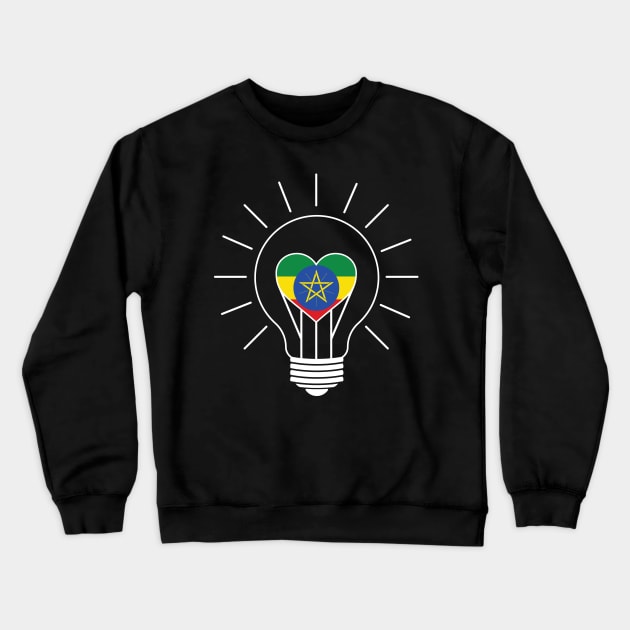 Love lamp flag Ethiopia designs Crewneck Sweatshirt by D_designs